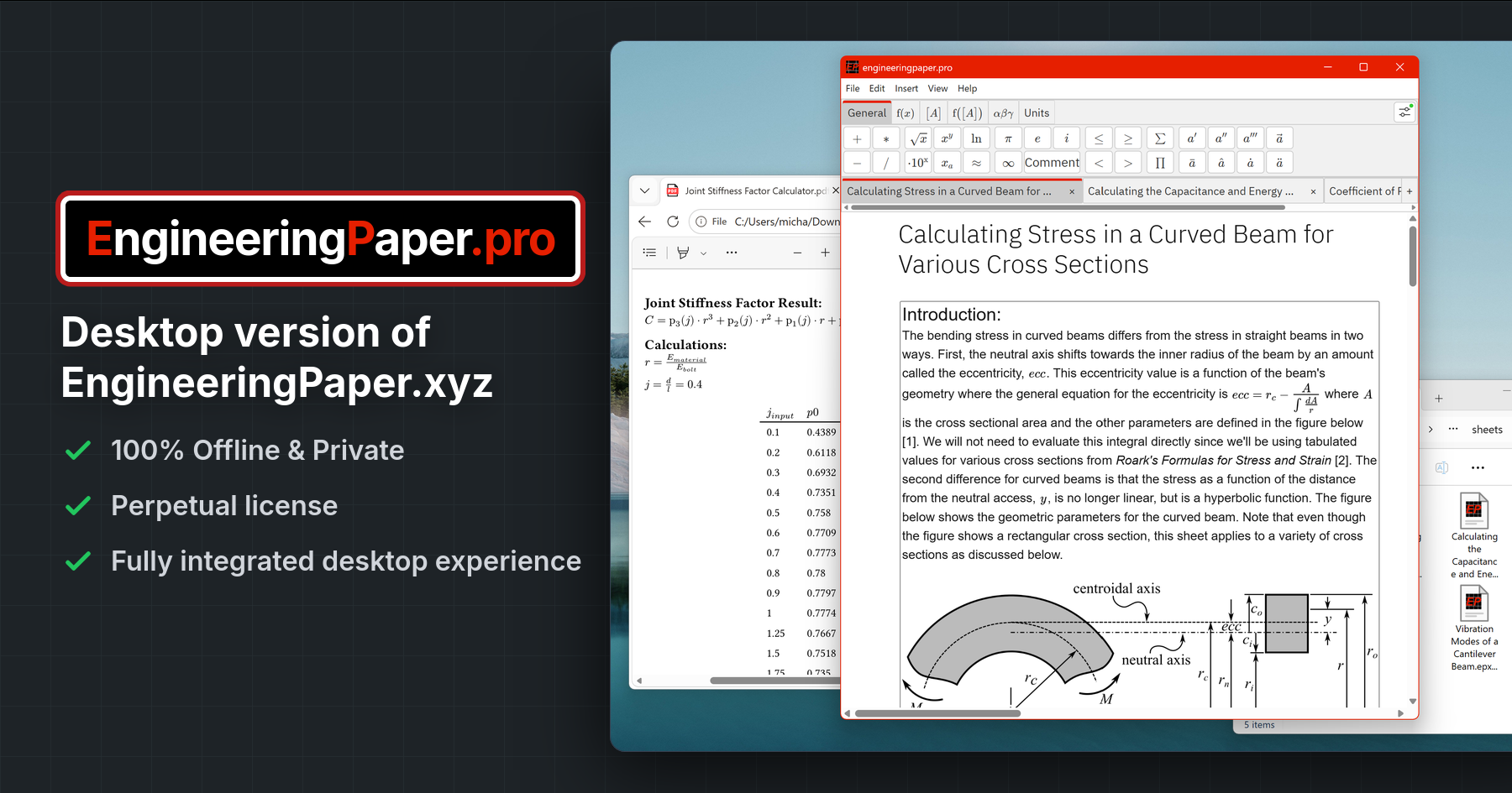 Create Paper Engineering EngineeringPaper.pro | Native Desktop Calculations